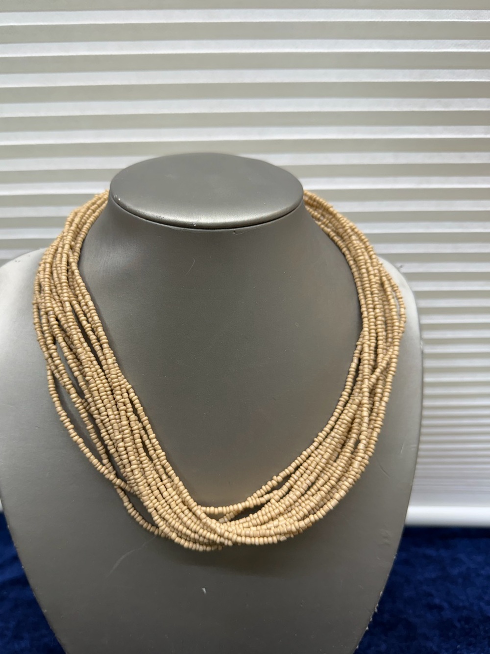 Multi Strand Seed Bead Choker Necklace